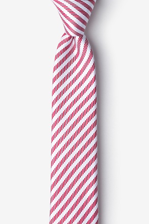 Bear Island Red Skinny Tie