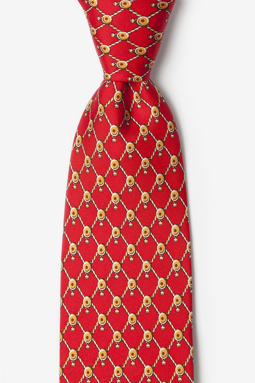 Block & Tackle Red Tie Photo (0)