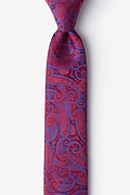 Buta Red Skinny Tie Photo (0)