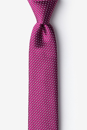Buton Red Skinny Tie
