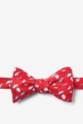 Choose Your Weapon Red Self-Tie Bow Tie Photo (0)