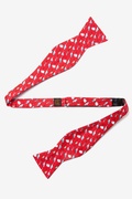 Choose Your Weapon Red Self-Tie Bow Tie Photo (1)