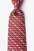 Climate Change Red Extra Long Tie Photo (0)