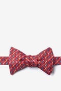 Cold-blooded Red Self-Tie Bow Tie Photo (0)