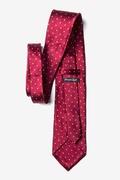 Crimson with Gold Dots Red Extra Long Tie Photo (1)