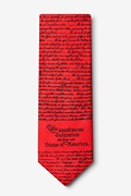 Declaration of Independence Red Extra Long Tie Photo (1)