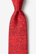 Declaration of Independence Red Extra Long Tie Photo (0)