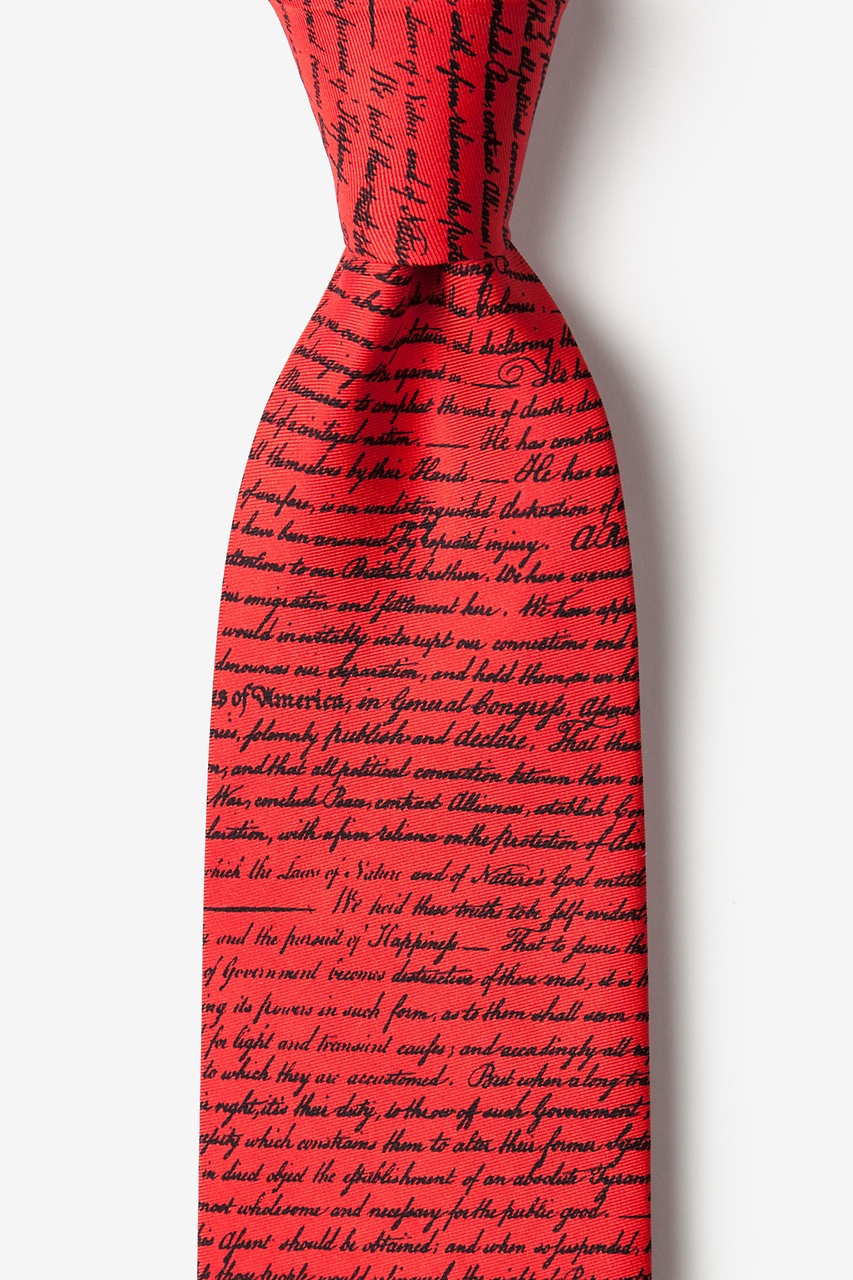 Declaration of Independence Red Tie Photo (3)