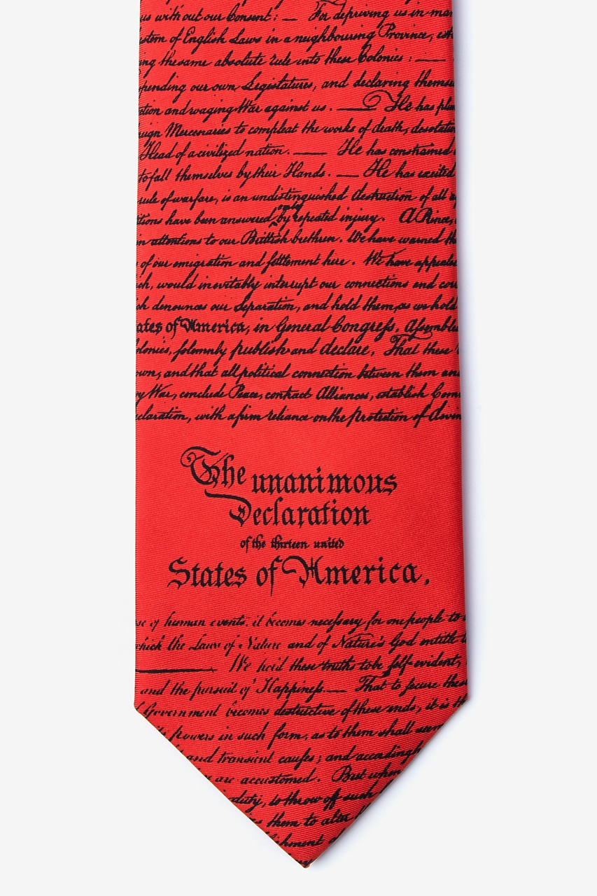Declaration of Independence Red Tie Photo (0)
