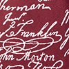 Red Silk Declaration Signers Extra Long Tie