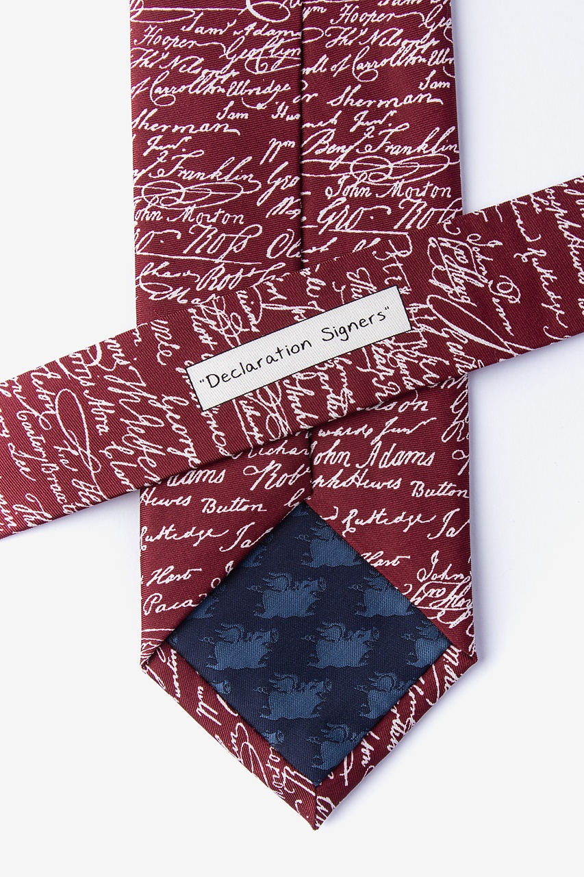 Declaration Signers Red Extra Long Tie Photo (2)