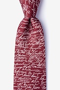 Declaration Signers Red Extra Long Tie Photo (0)