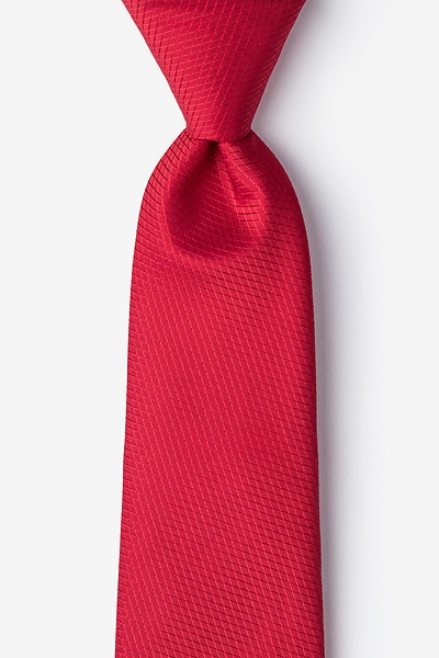red pattern tie