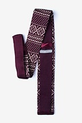 Fair Isle Red Knit Skinny Tie Photo (1)