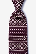 Fair Isle Red Knit Tie Photo (0)