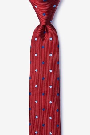 Grizzly Red Skinny Tie