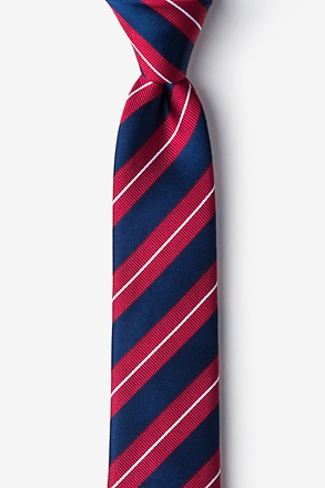 Hainan Red Skinny Tie