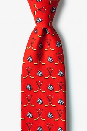 High-sticking Red Tie