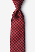 Isabela Red Extra Long Tie Photo (0)