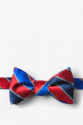 _Know the Ropes Red Self-Tie Bow Tie_