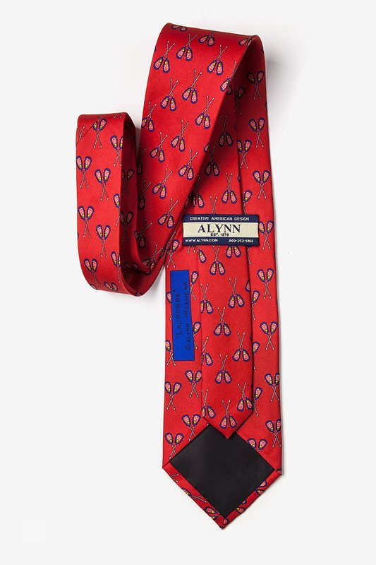 Red Silk Lacrosse Tie Sports Neckties