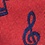 Red Silk Let's Compare Notes Self-Tie Bow Tie