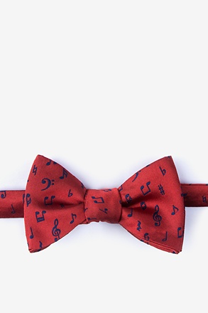 Let's Compare Notes Red Self-Tie Bow Tie