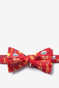 Musical Instruments Red Self-Tie Bow Tie Photo (0)