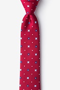 Mykonos Red Skinny Tie Photo (0)