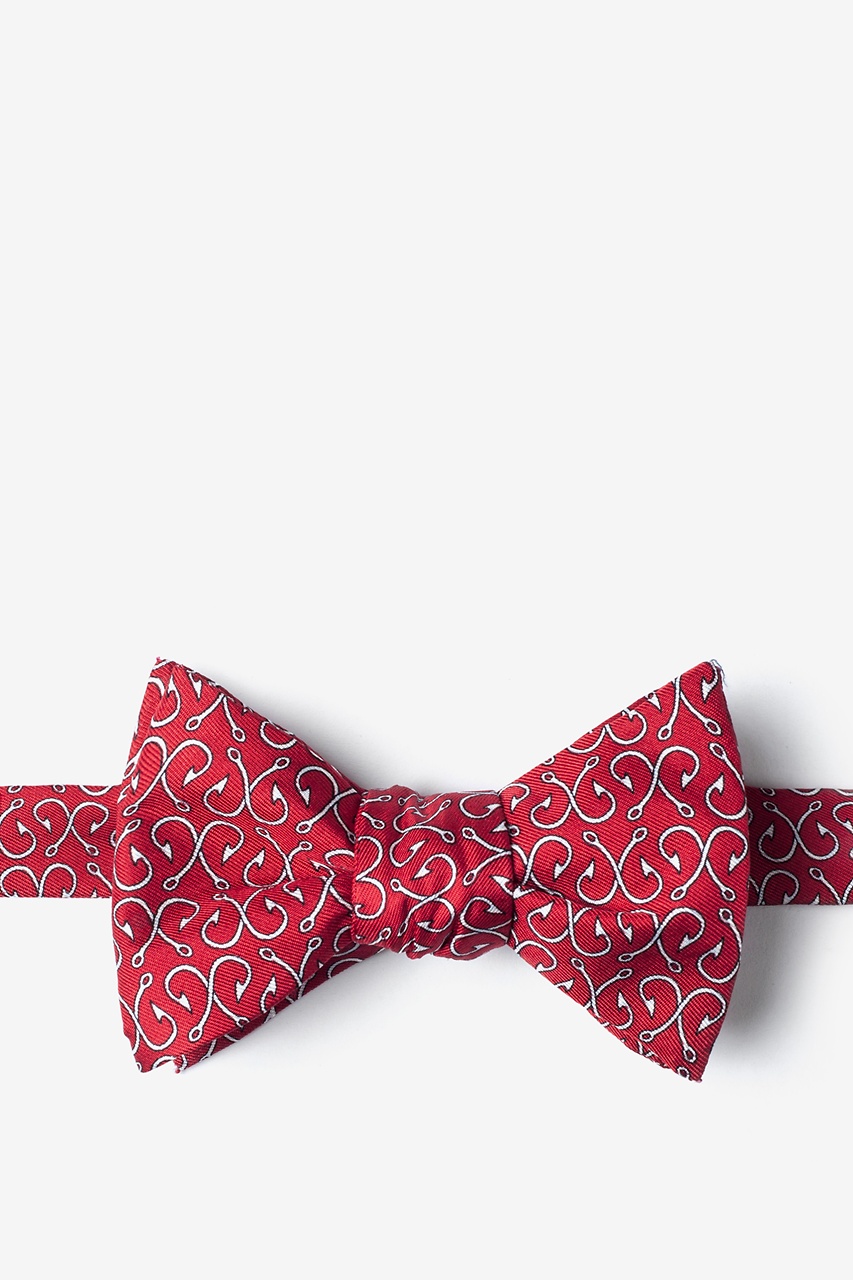 Off the Hook Red Self-Tie Bow Tie Photo (0)
