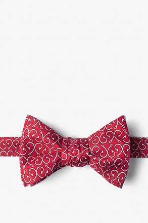 Off the Hook Red Self-Tie Bow Tie