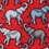 Red Silk Pack O' Pachyderms Tie