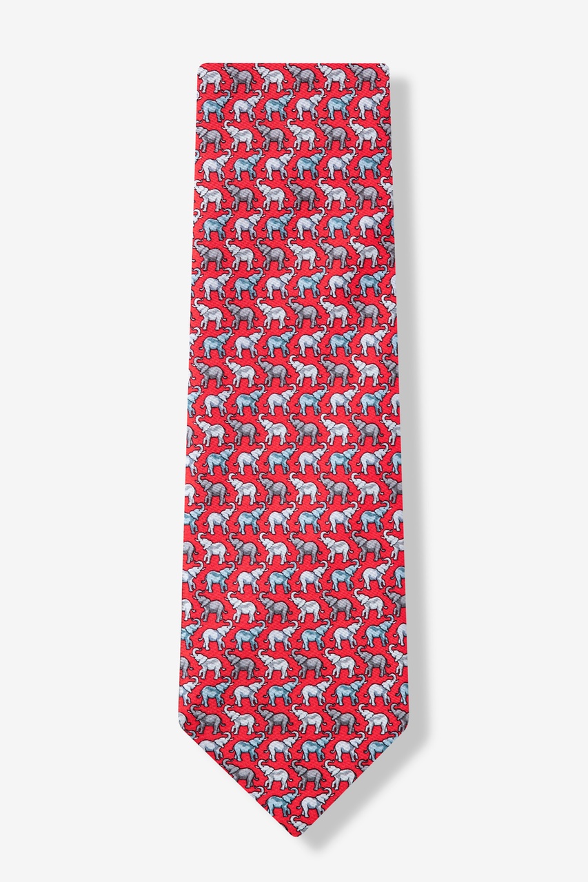 Pack O' Pachyderms Red Tie Photo (1)