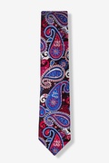 Parcy Red Skinny Tie Photo (0)