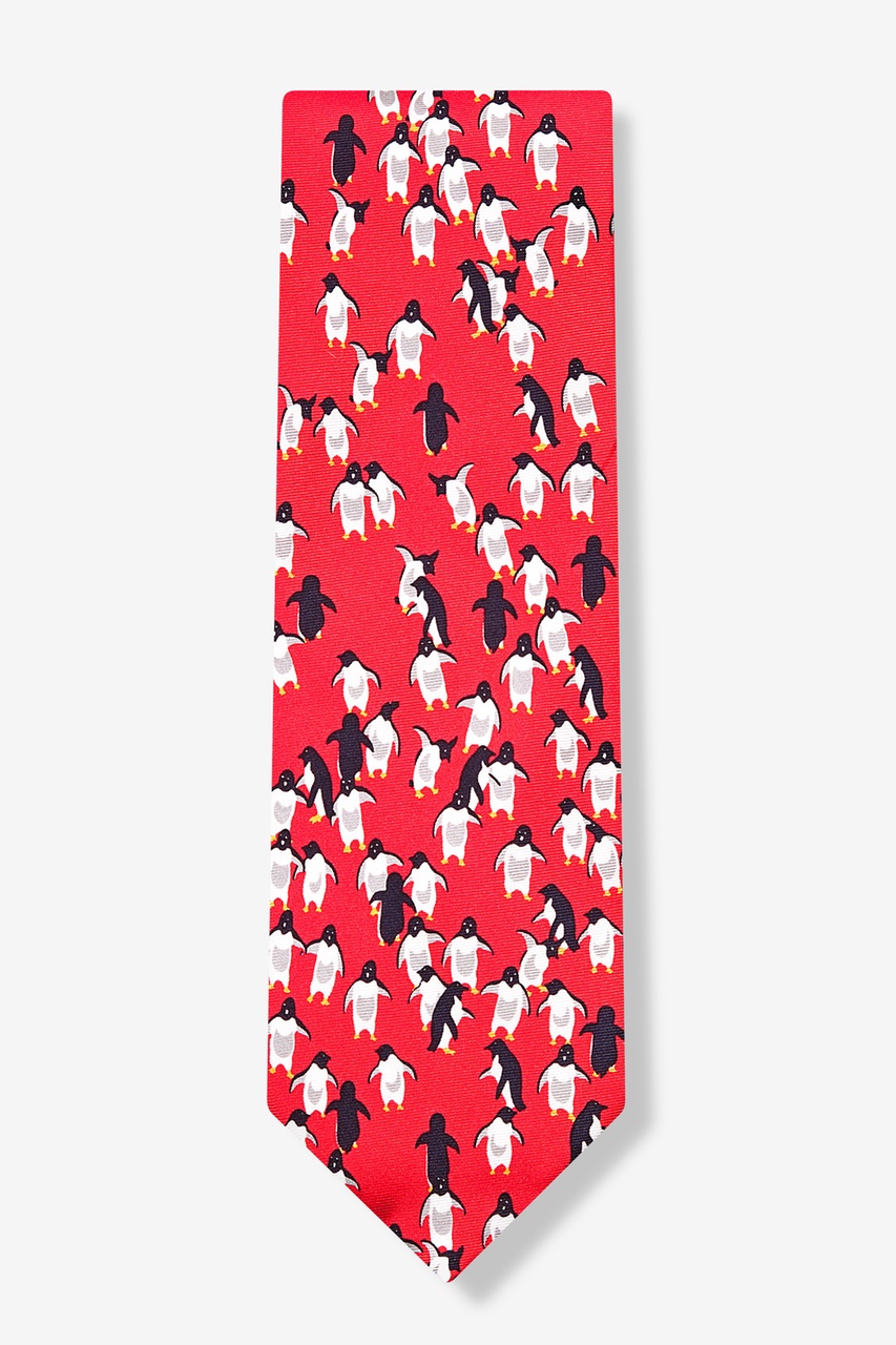 Penguins Red Tie Photo (1)