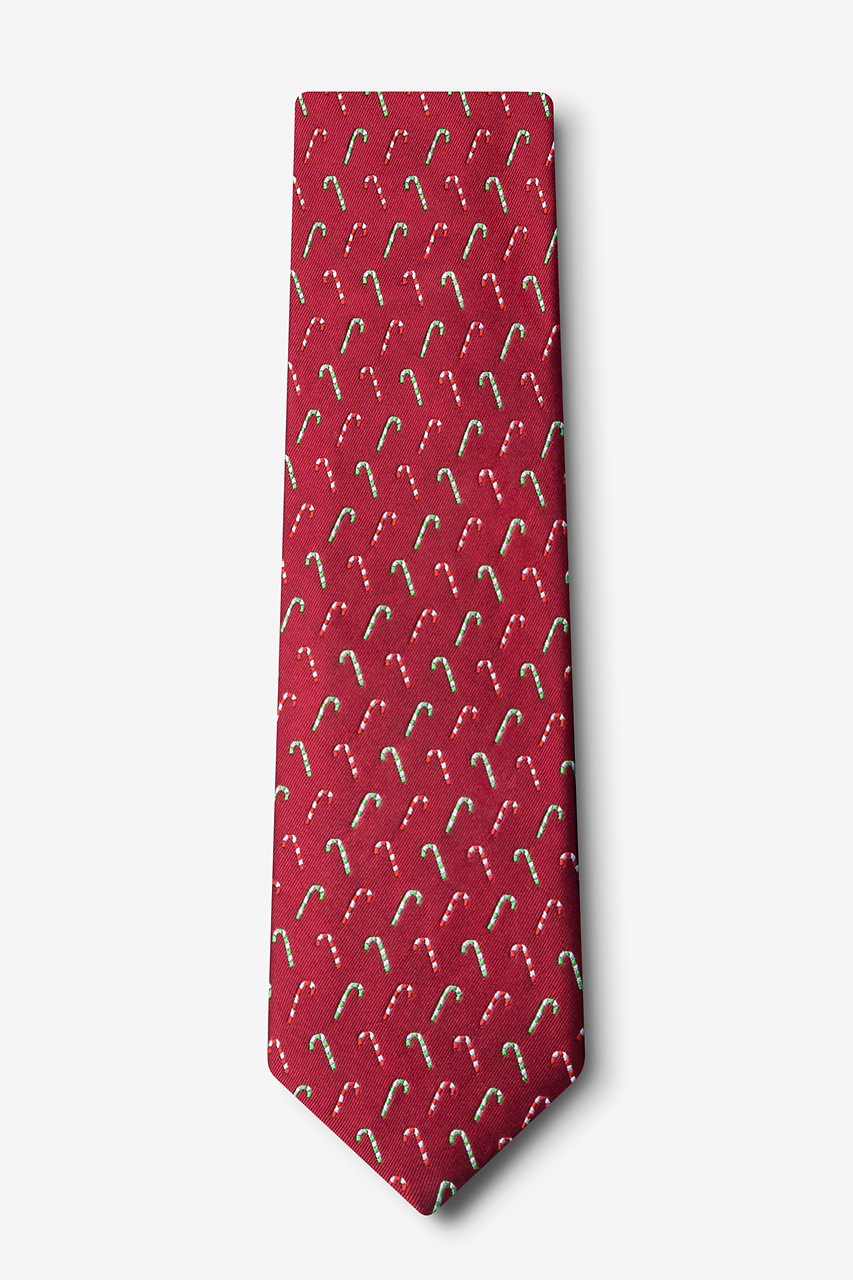 Peppermint Print Red Tie Photo (1)