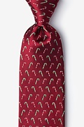 Peppermint Print Red Tie Photo (0)