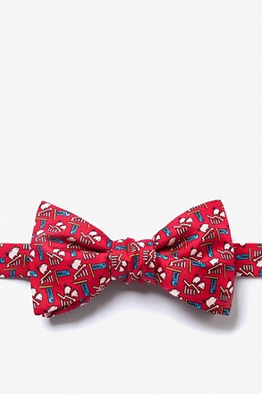 _Piggy Went to Market Red Self-Tie Bow Tie_