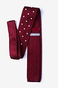 Polka Dot Red Knit Tie Photo (1)