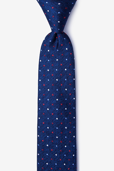 Red Silk Quinby Skinny Tie
