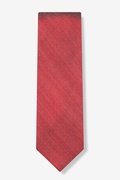 Red Solid Stitch Tie Photo (0)