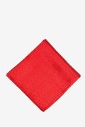 Red with Navy Dots Pocket Square Photo (0)