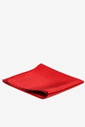 Red with Navy Dots Pocket Square Photo (1)