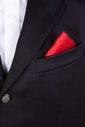 Red with Navy Dots Pocket Square Photo (2)
