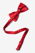 Red with Navy Dots Pre-Tied Bow Tie Photo (1)