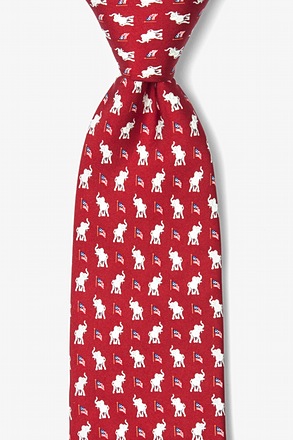 Republican Elephants Red Tie