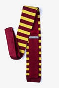 Rugby Stripe Red Knit Tie Photo (1)