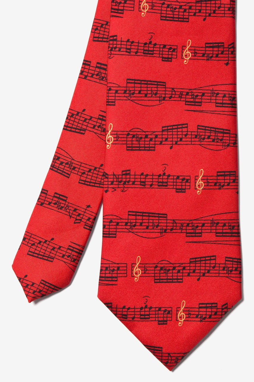 Sheet Music Red Tie Photo (1)