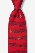 Sheet Music Red Tie Photo (0)