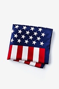 Silk American Flag Stars & Stripes Handkerchief Pocket Square